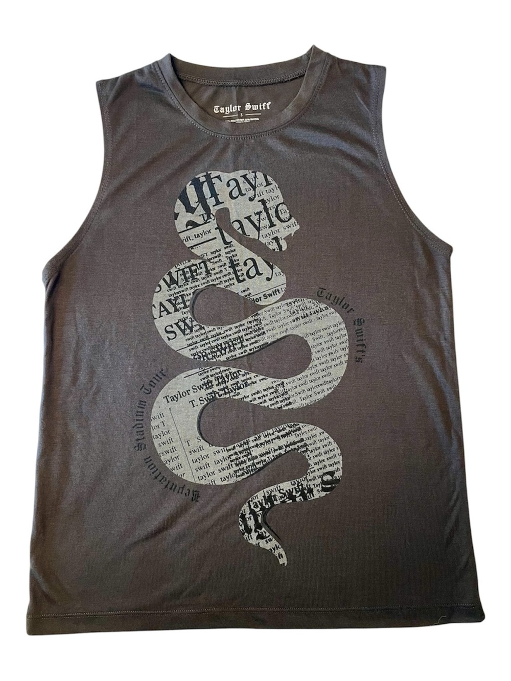 Taylor Swift REPUTATION Tank Top Stadium Tour Snake Muscle Graphic Tank Size S